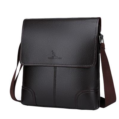 China Factory Sales Newest Fashinable Cheap Custom Waterproof Soft PU Leather Square Men Briefcase Soft Cross - Body Messenger Bag for sale