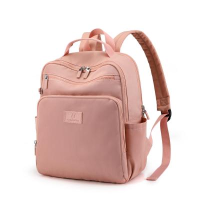 China School Bags Pink Fashion Nylon Waterproof Student Teenagers Casual Multifunctional Backpack for sale