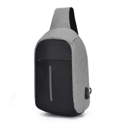 China High Quality USB Trunk Bags TAS Pria Selempang Light Filling Waterproof Women Zippers Anti Theft Left Invisible Sling Bag With USB Charging Port for sale