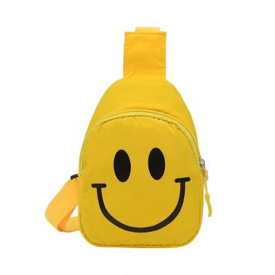 China High Quality Kids Cute Smile Face School Bags Waterproof Children Chest Cross - Body Shoulder Bag for sale