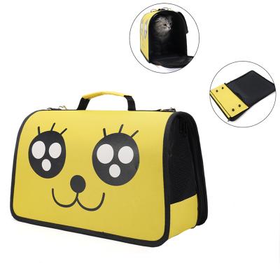 China Wholesale Cute Cartoon Cat And Dog Shoulder Bag Handbag Travel Pet Breathable Portable Lightweight Carriers for sale