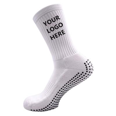 China Anti Slip Logo Designer Gym Sport Socks Sock Breathable Custom Non Slip Soccer Sports Football Grip Socks for sale