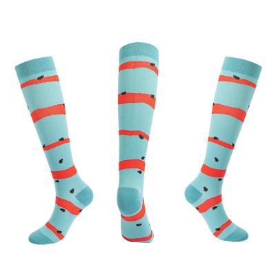 China Women Nurse Socks Breathable Custom Medical Colorful Compression Knee High Quality Compression Socks for sale