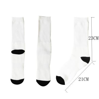 China Sporty Unisex White Socks Crew OEM Design Customized Print Sublimation Socks For Sublimated for sale