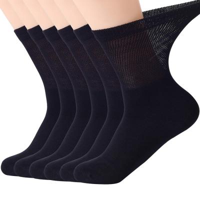 China Custom Black Bamboo Men's High Quality Breathable Comfortable High Quality Comfortable Moq Stockings Work Dress Solid Color Business Black Socks for sale