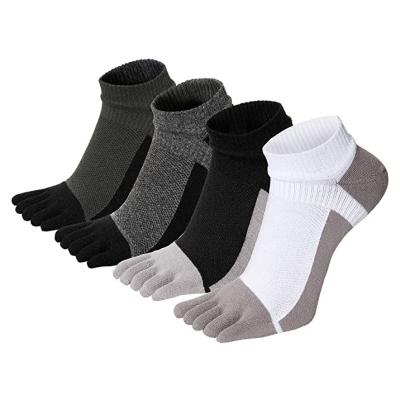 China Sporty Packout 4 Pairs One Size Professional 5 Fingers Classic Stretch Durable Running Toe Short Men Sport Sock Comfortable for sale