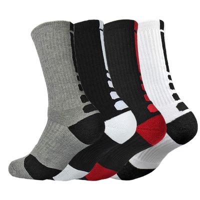 China Oem Thick Basketball Custom Logo Breathable Sport Socks Mens Athletic Socks Grip Anti Slip Custom Logo Sports Socks for sale