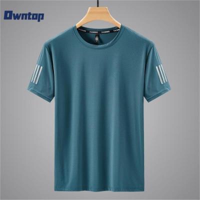 China Custom Sportswear Mens Solid Color T Shirts Breathable T-Shirts Short Sleeves Tops Shaping Wear For Men for sale