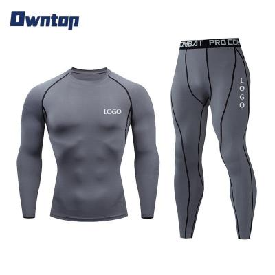 China Breathable Hot Selling Gym Fitness Running Training Wear Suits Custom Tracksuit Set Workout Yoga Wear For Men for sale