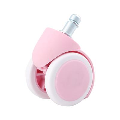 China Lightweight Durable And Silent Pink Plug-in Casters For Furniture Universal Standard Wheel for sale