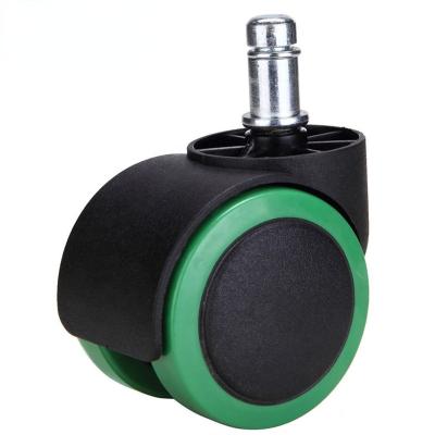 China Modern Factory 2 Inch Black Rubber Ball Wheel 11*22mm Ring Stem Office Chair Caster Furniture Double Swivel Caster Wheel for sale