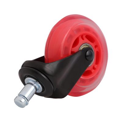 China Lightweight Household Red Expanded And Removable Ball Bearings Silent Plug-In Casters for sale