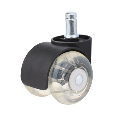 China Office Chair Casters Lightweight Transparent Durable And Double Row Load Wheels Plug - In Casters for sale