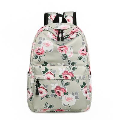 China Waterproof Flower backpack bag floral print kids backpacks for girls school backpack kids custom bag for sale