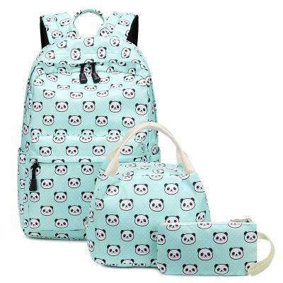 China Waterproof Custom school bags kids backpack set custom school bags for teenage girls school bag set panda backpack for teen girl for sale