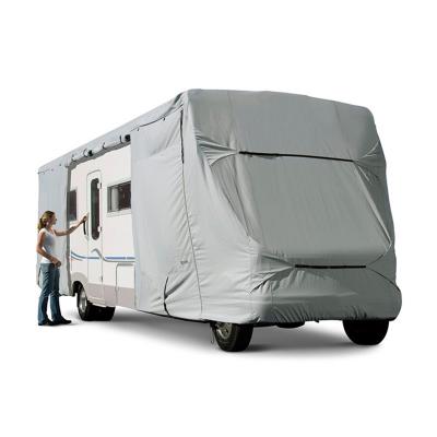 China UV Resistant Outdoor Goods Sunscreen Snow Proof and Breathable 3 Layer Nonwoven Fabric Cover and Waterproof Travel Trailer RV Cover for sale