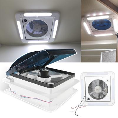 China Plastic and Metal Camper Parts RV Accessories Caravan Hartch Caravan DC 12V UV UV with LED Light Caravan Skylight RV Roof Vent Fan for sale