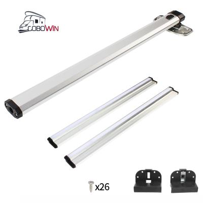 China Simple Color Without Pattern Hot Selling Campervan Caravan Caravan Legs Outdoor Aluminum Support LED Light With Wall Slider Folding RV Table Leg for sale