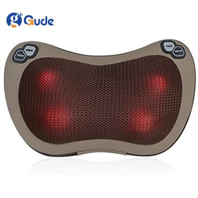 China Universal Waist Back Shiatsu Neck Massage Pillow Car Household Neck Heating Pillow Kneading Massager for sale