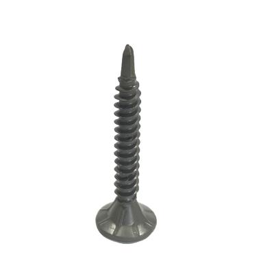 China Flat Carbon Steel With Dacromet Self-Drilling Flat Head Screws With 4 Seeds for sale