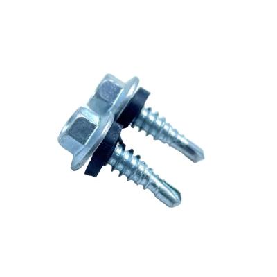 China Galvanized HEX Manufacturer Direct Steel Hexagon Flange Head Self-Drilling Screws With Torx Gasket for sale