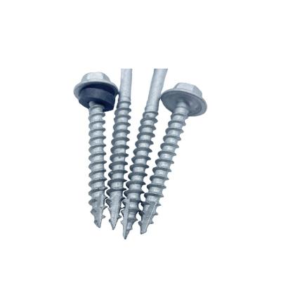 China HEX Ruspert Hexagon Flange Head Screws Tapping Screws , Type 17 Clips With EPDM Gasket for sale