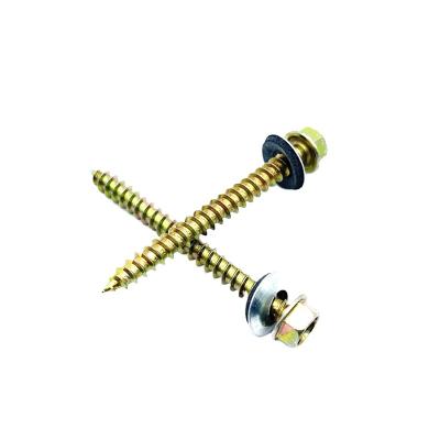 China Stainless Steel Sex Hex Plug Self Tapping Custom Head Screw Bolts With Epdm Sealing Gasket for sale