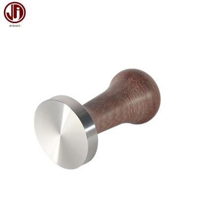 China Sustainable Factory Direct Supplier Bartender Tools Wooden Coffee Tamper Stainless Steel for sale