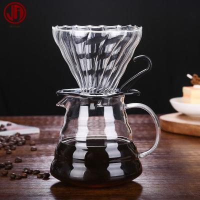 China Viable Sublimation Coffee Heats Pot Pour Over Coffee Maker Borosilicate Coffee Maker With Filter for sale