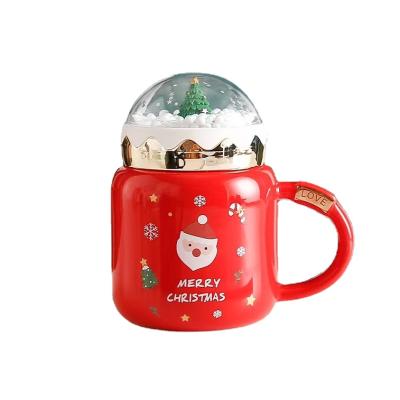 China Viable Wholesale Custom Christmas Style Mug Coffee Mug With Lid Water Mug for sale