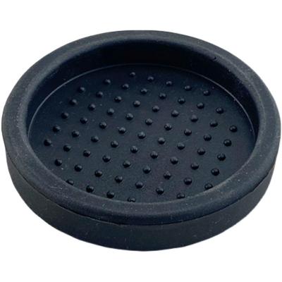 China Small Minimalist Black Round Tamper Mat Espresso Coffee Tamper Silicone Coffee Mat for sale