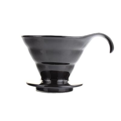 China Viable Hot Sale Manual Coffee Filter Cup V60 Style Ceramic Filter Mug for sale