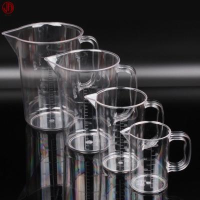 China Borosilicate 1000ml Glass Measuring Shot Espresso Cup Jug Tea Cup Sustainable Water Cup for sale