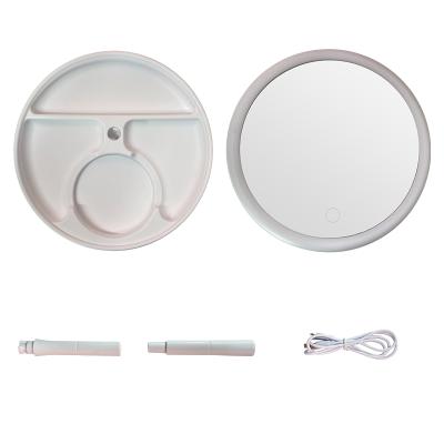 China Cheapest New Design Makeup Mirror LED Light Touch Sensor Beauty Mirror Lighted Rechargeable Vanity Miror for sale