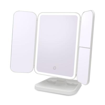 China New Portable Lighted Makeup Mirror With Led Lights Private Label Luxury Vanity Mirror For Women Cosmetic for sale