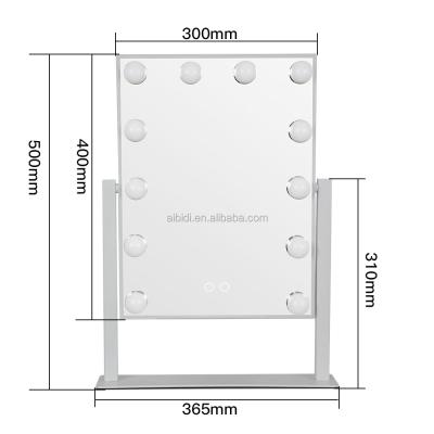 China Best Selling High Definition Mirror Vanity LED Hollywood Mirror 12 LED Bulbs Lighted Makeup Mirror for sale