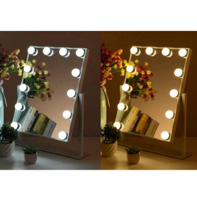 China Vanity Lighted Hot Selling Hollywood Led Makeup Mirrors With Dimmer Stage Beauty Mirror LED Bulb for sale