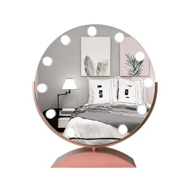 China Round Vanity Lighted Personalized Hollywood Led Mirror Lighted With Bulbs for sale