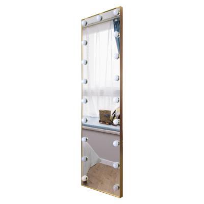 China Factory Hollywood Lighted Wall Mounted Mirror Led Full Body Length Dressing Mirror for sale