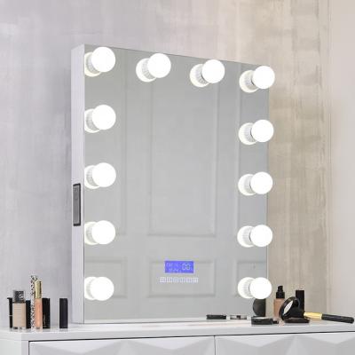 China Lighted Audio Speaker Led Hollywood Style Makeup Lighted Vanity Mirror With LED Lights for sale