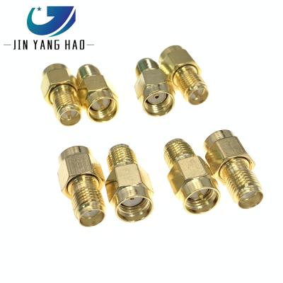 China RP-SMA-JK coaxial connector female to SMA-JK female connector female adapter for WIFI FPV rf antenna SMA-JK connector for sale