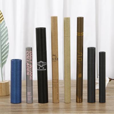 China Recycled materials custom recycled cmyk printed creative round long shipping and shipping kraft paper tube for sale