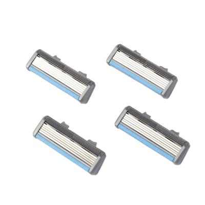 China Diamond Coating 5 Blade Refill Cartridges Flat Razor Blade with Blue Trimmer Lubrication for sale