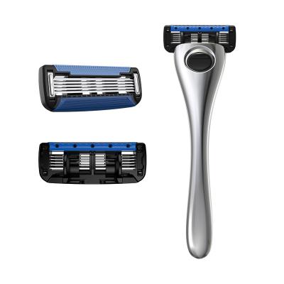 China Five balde 5 Balde Diamond Coating Handle Safety Shaving razor for sale