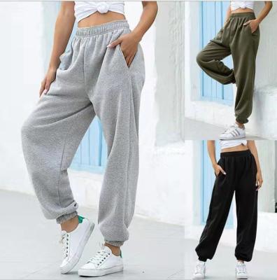 China Wholesale Custom Breathable Plus Size Casual Straight Gray Sweatpants Leg Winter Pants Joggers High Waist Women Sweatpants For Women for sale