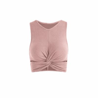 China Hot Sale Breathable One Piece Soft Yoga Bra Tops Breathable U Neck Sports Yoga Bra Gym Workout Women's Yoga Bra for sale