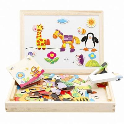 China Wholesale Educational Toy Kid Jigsaw Wooden Jigsaw Wooden Jigsaw Animal Magnetic Toy for sale