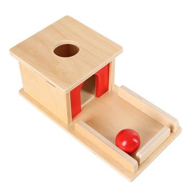 China Hot sale wooden montessori object permanence box with tray educational wooden montessori material toys for kids for sale