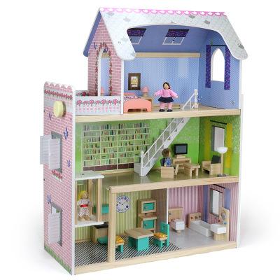 China High Quality Wooden Furniture Wooden Dollhouse For Toddlers for sale