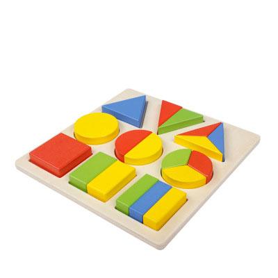 China 2019 hot sale wooden shape matching board toy kids montessori educational wooden toys for sale